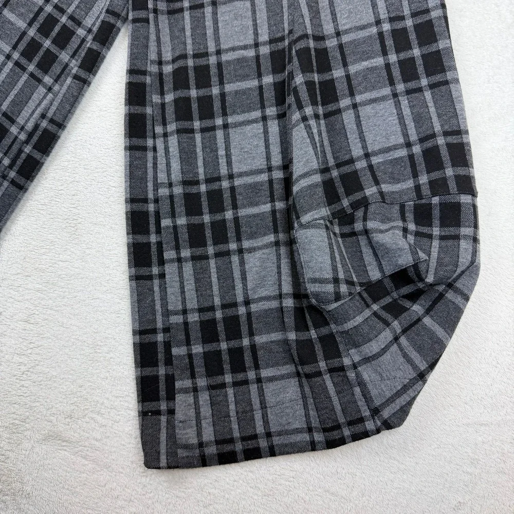 Y2K Plaid Balloon Capri Pants Womens Large Avant Garde Bubble Hem Goth 32